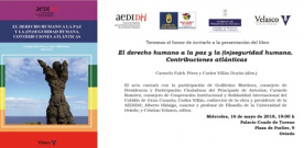 Presentación de ‘El derecho humano a la paz y la (in)seguridad humana. Contribuciones atlánticas’