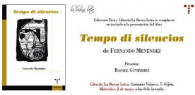 Presentación de ‘Tempo di silencios’ de Fernando Menéndez