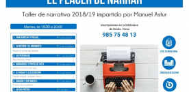 El escritor Manuel Astur imparte en Grau el Taller ‘El placer de narrar’