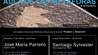 Recitales poéticos en el Aula de las Metáforas de Grado, con Jose Mª. Parreño y Santiago Sylvester
