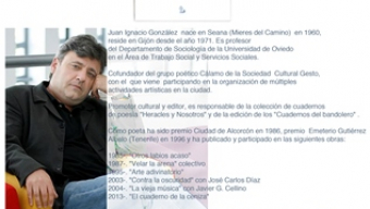 Juan Ignacio González presenta su nuevo poemario en la Casa de Cultura de La Felguera