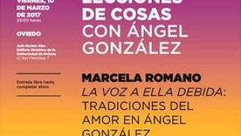 Marcela Romano en “Lecciones de Cosas con Ángel González”