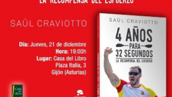 Saúl Craviotto presenta su libro ’4 años para 32 segundos’