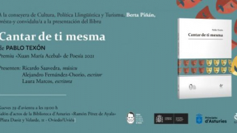 Pablo Texón presenta ‘Cantar de ti mesma’ na Biblioteca d’Asturies