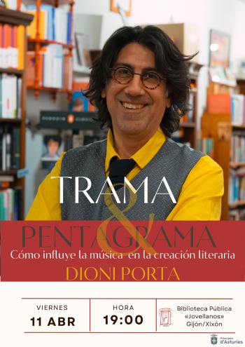 Dioni Puerta en la Biblioteca Pública «Jovellanos» de Gijón