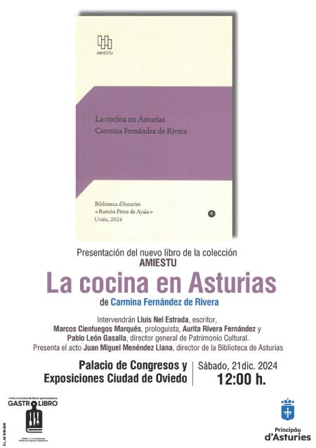 Presentación del libro ‘La cocina en Asturias’ de Carmen Fernández de Rivera